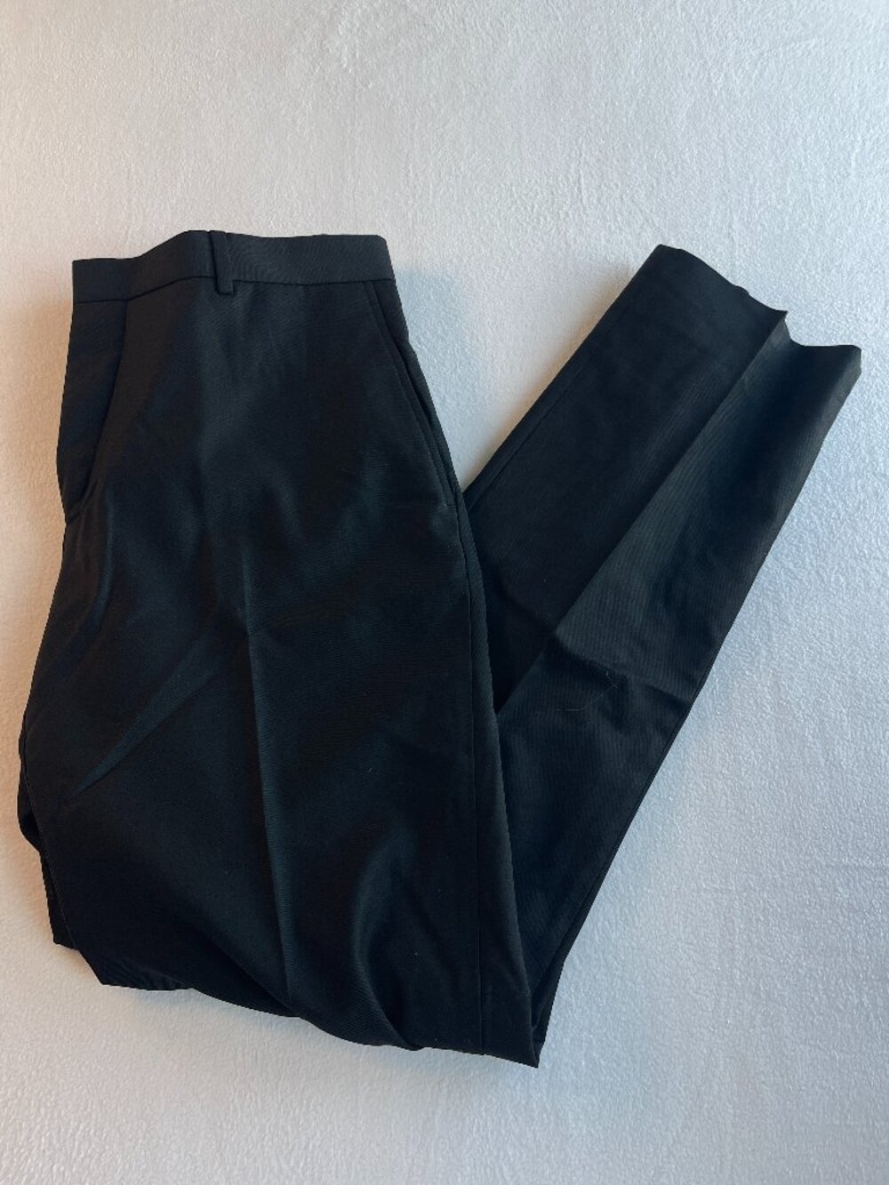 Moschino Mens Black Wool Blend Flat Front Dress Pants Trousers IT 50 US 34 Waist
